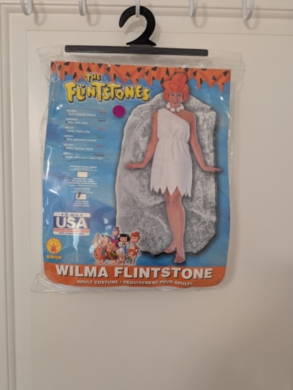 Spirit Wilma Flintstone Costume Packaging - Blue and Orange